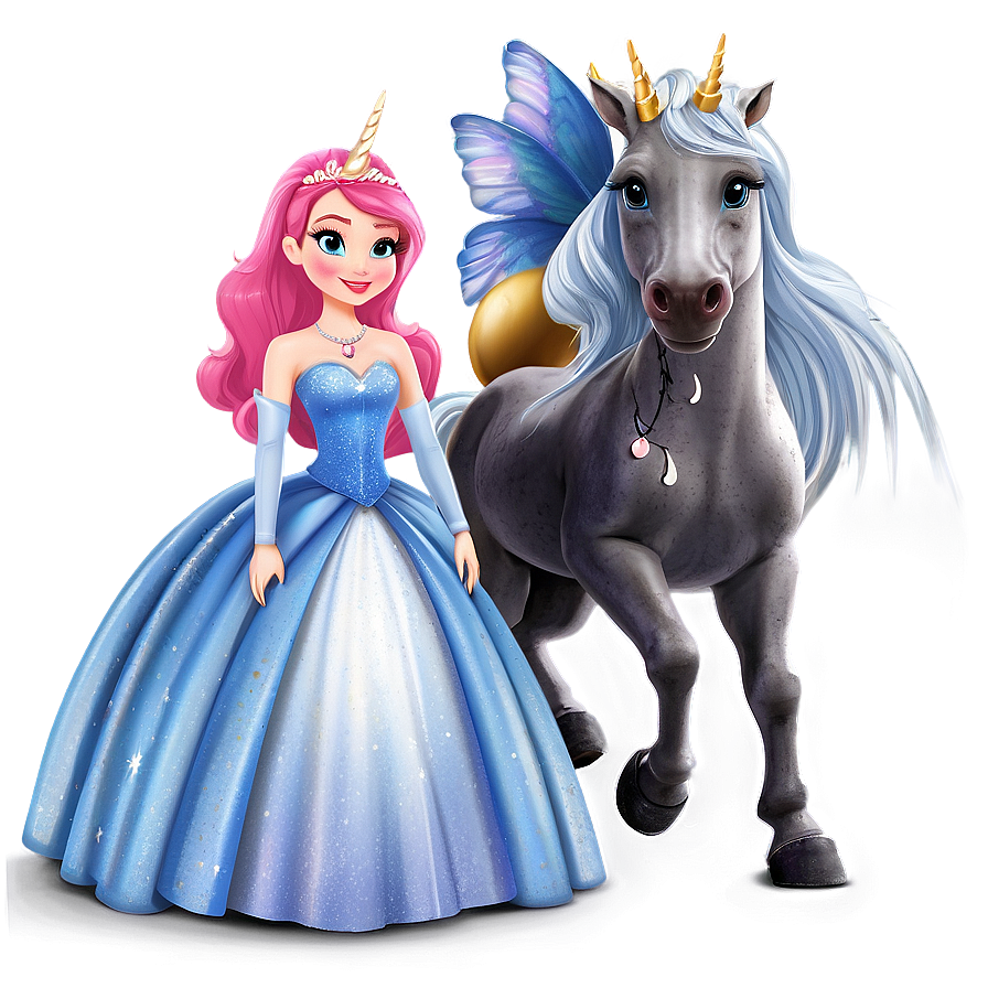 Princess And Unicorn Png 83 PNG Image