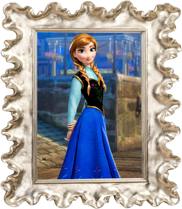 Princess_ Anna_ Frozen_ Frame_ Portrait PNG Image