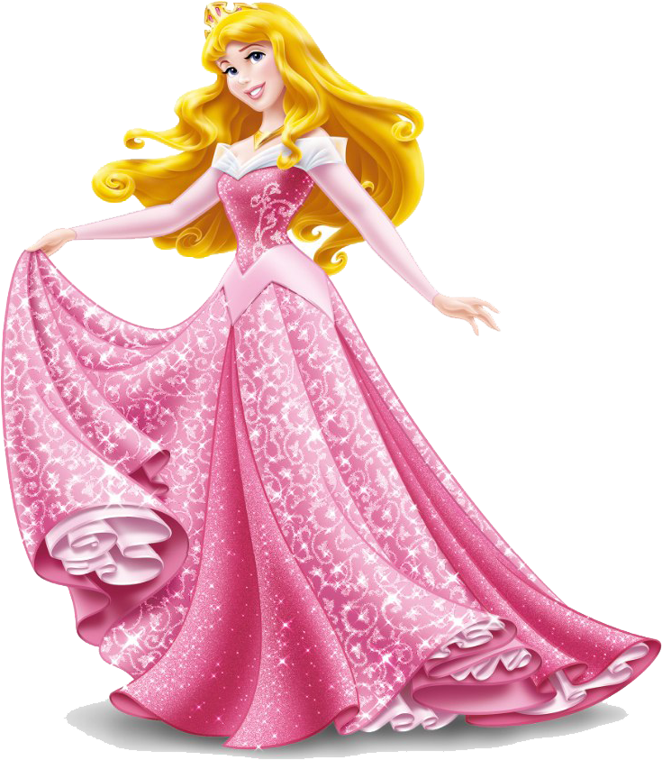 Princess Aurora Pink Dress PNG Image