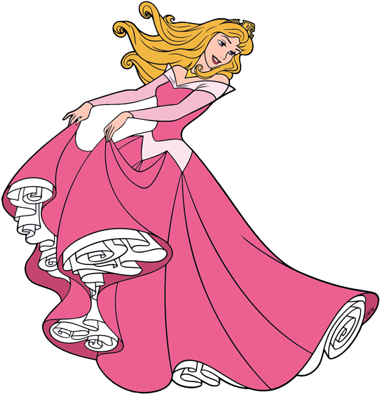 Princess Aurora Pink Dress PNG Image