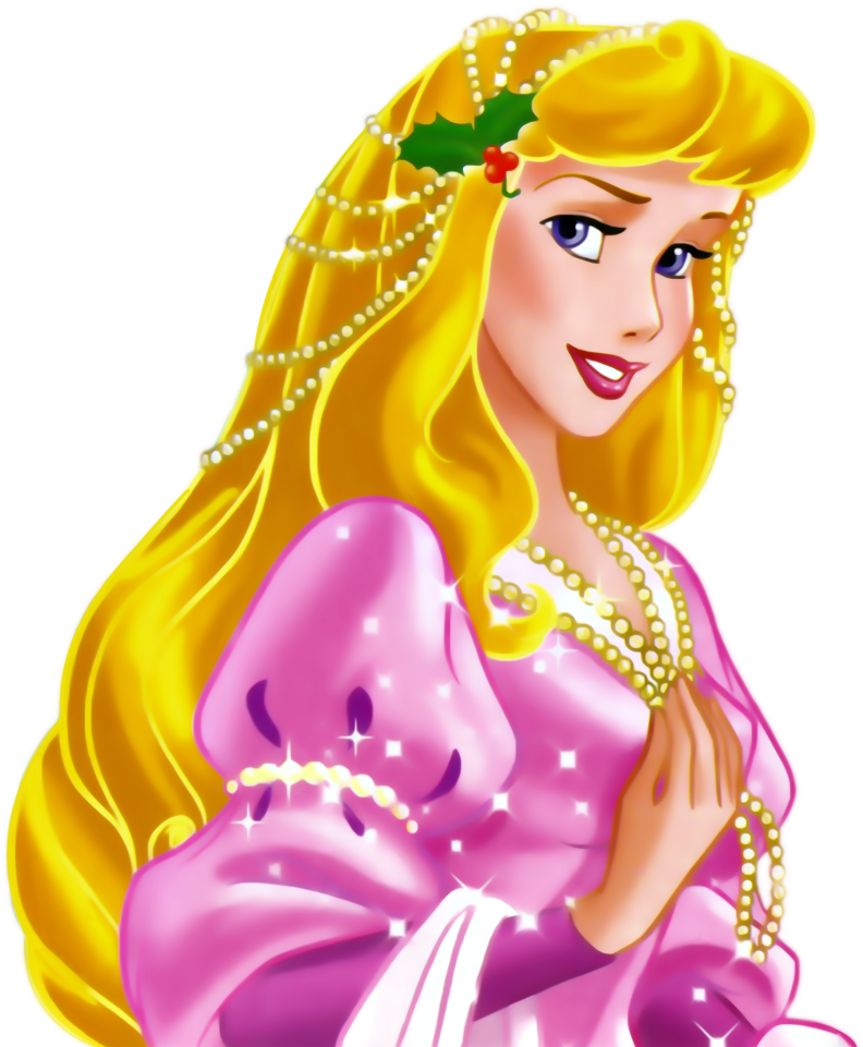 Princess Aurora Pink Dress Illustration PNG Image