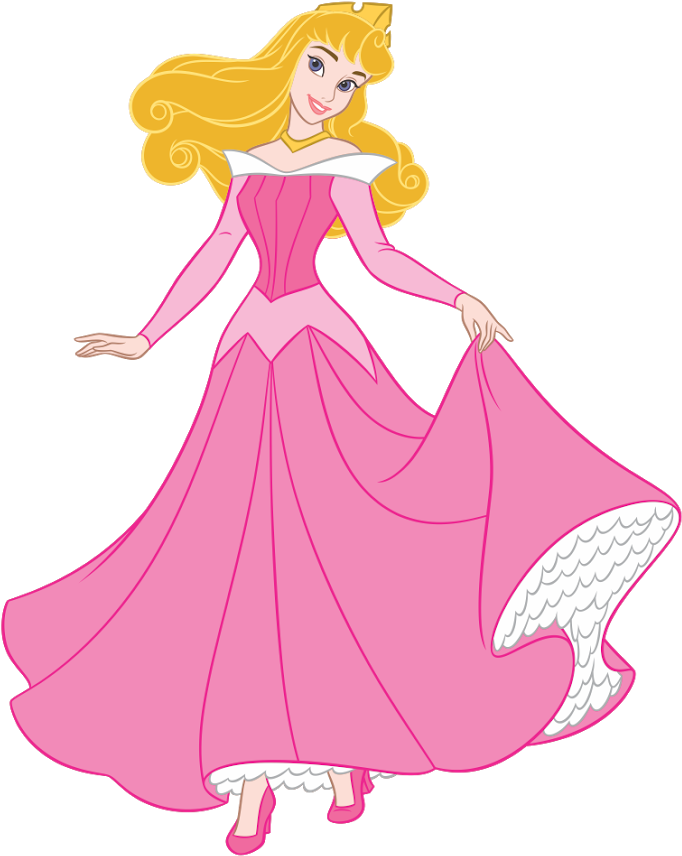 Princess Aurora Pink Dress PNG Image