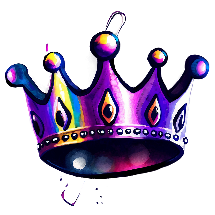 Princess Crown Watercolor Png 05252024 PNG Image