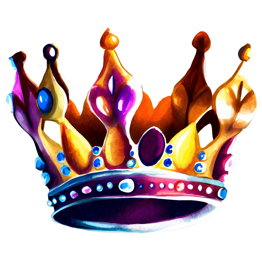 Princess Crown Watercolor Png Ujb PNG Image