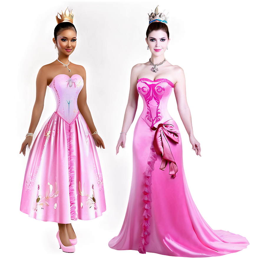 Princess Pink Dress Png Cpk PNG Image