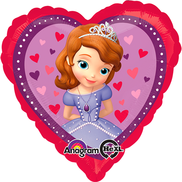 Princess Sofia Heart Balloon PNG Image