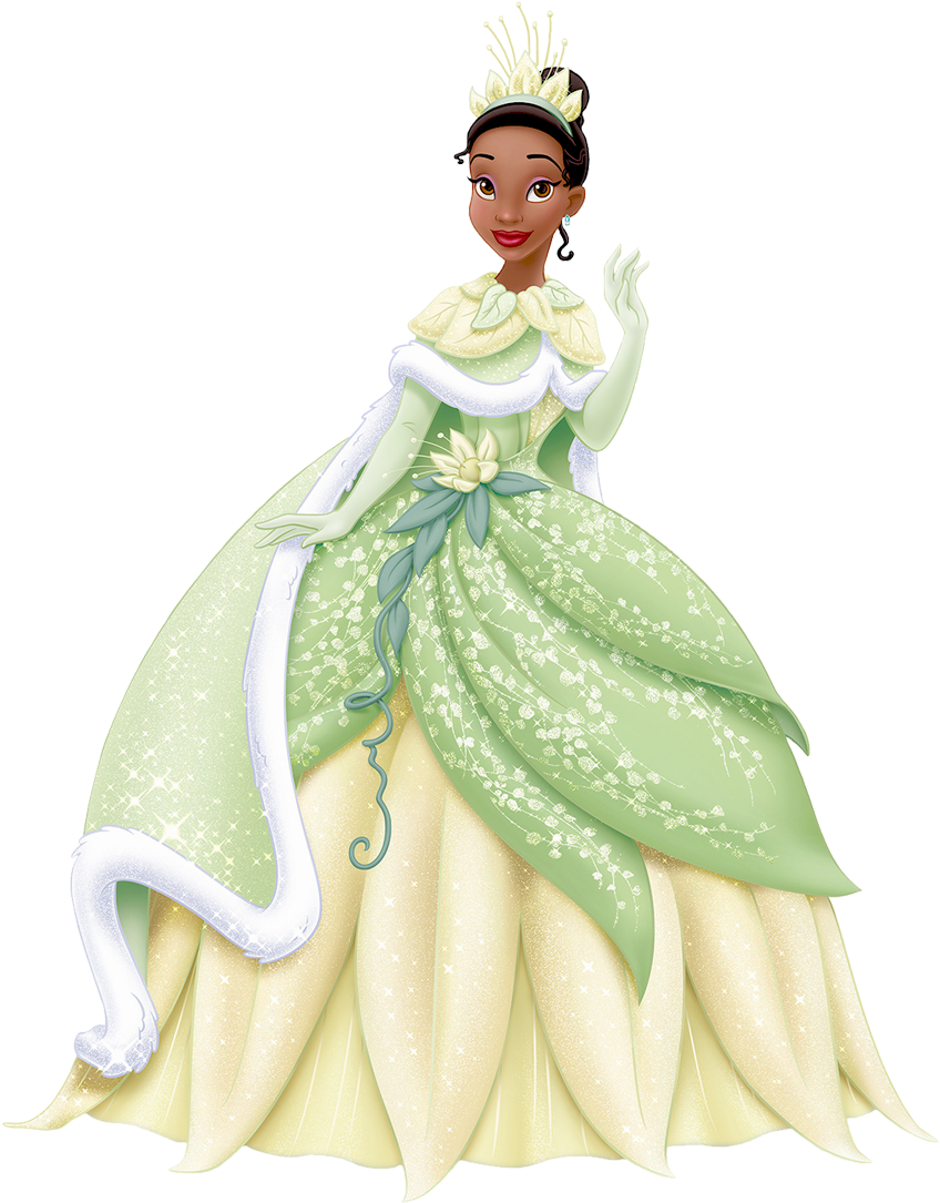 Princess Tiana Elegant Pose PNG Image