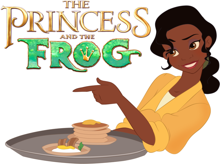 Princess Tiana Serving Food PNG Image