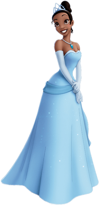 Princess Tianain Blue Gown PNG Image