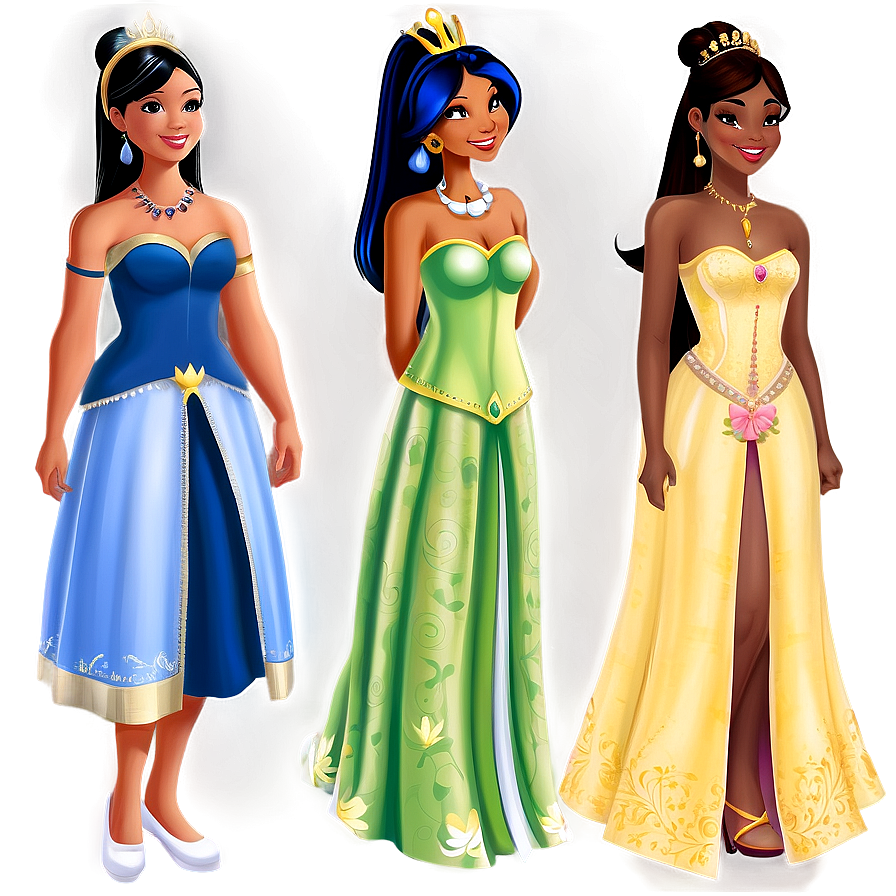 Princesses And Their Dresses Png 52 PNG Image