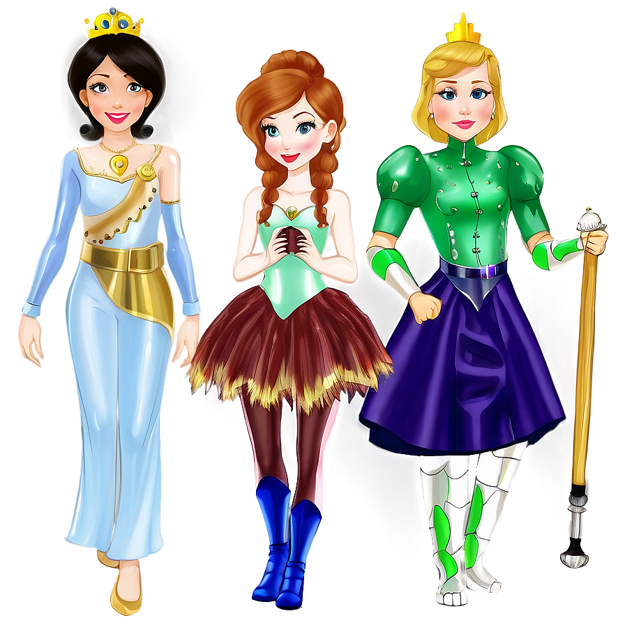 Princesses And Their Pets Png Yeu PNG Image