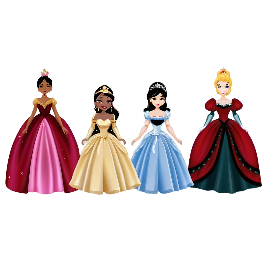 Princesses In Ball Gowns Png 17 PNG Image