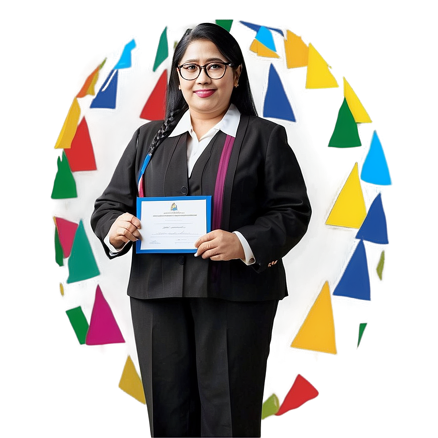 Principal With Certificate Png 86 PNG Image