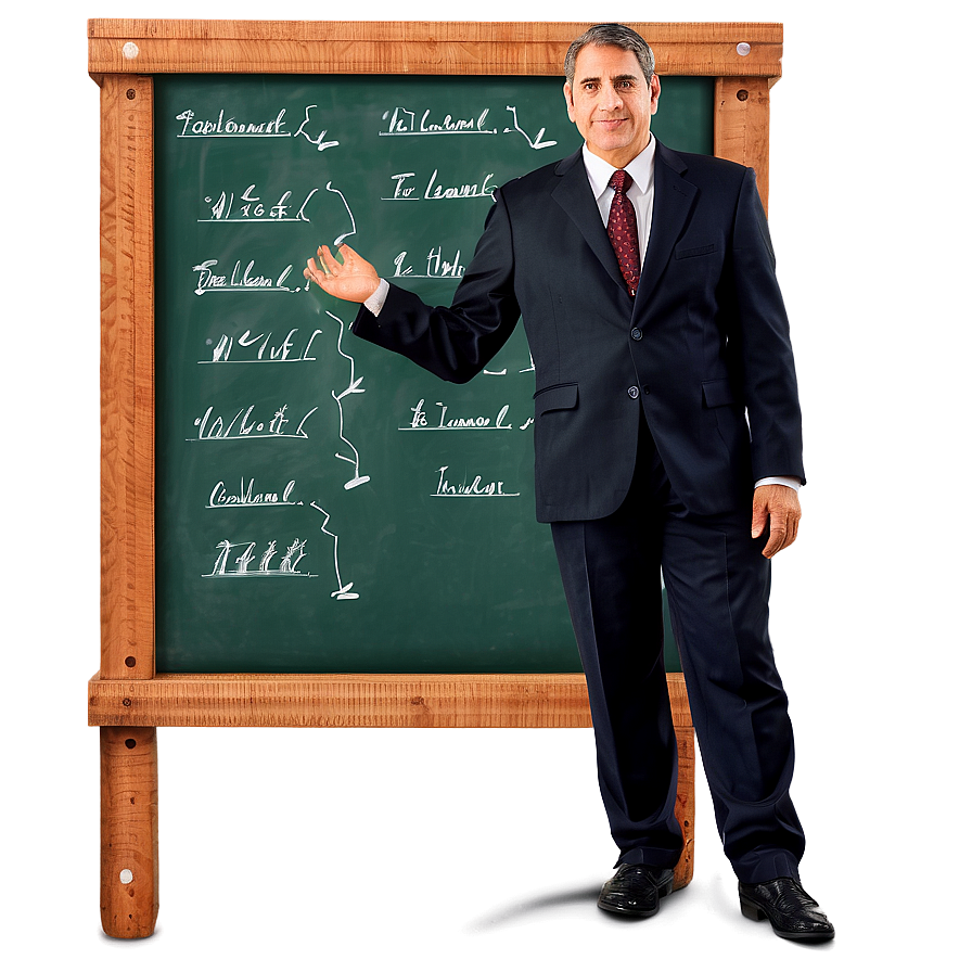 Principal With Chalkboard Png Tbj76 PNG Image