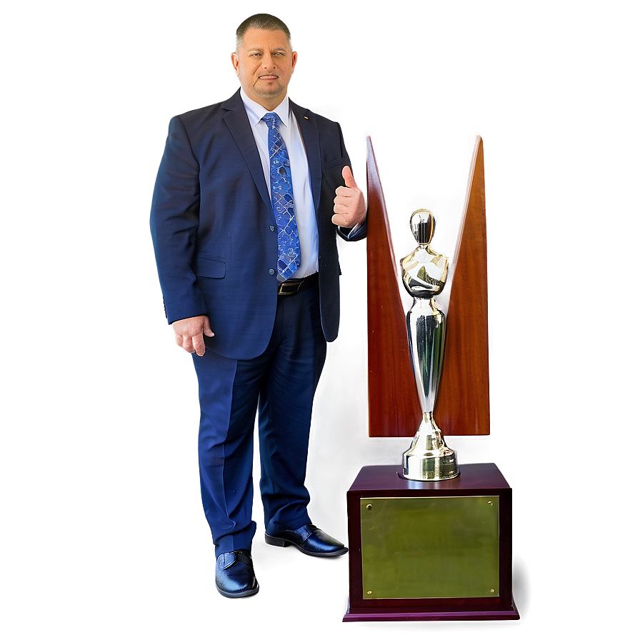 Principal With Trophy Png Vtg PNG Image