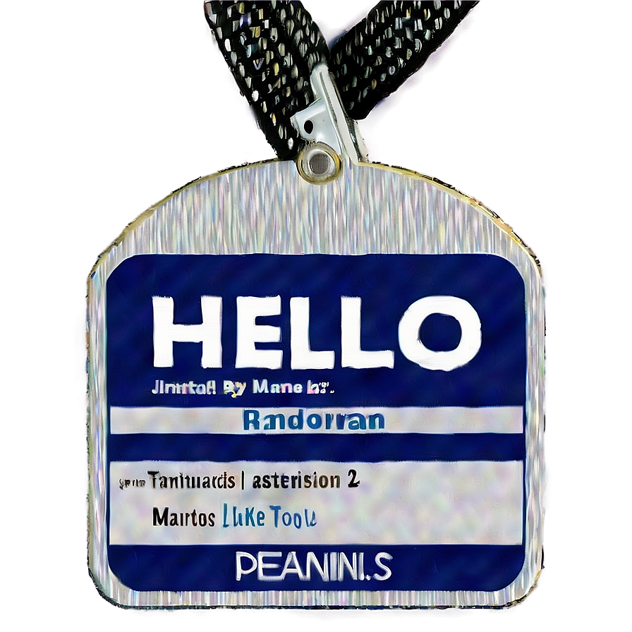 Printable Hello My Name Is Badge Png Jhv PNG Image