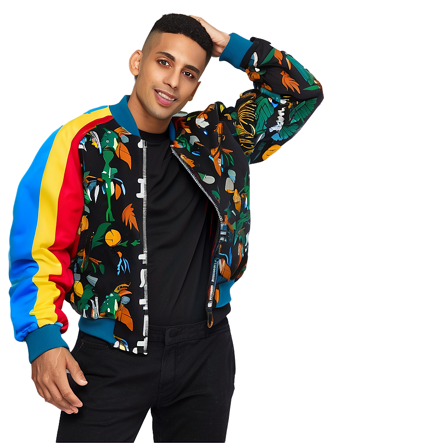 Printed Bomber Jacket Unique Png Keq11 PNG Image