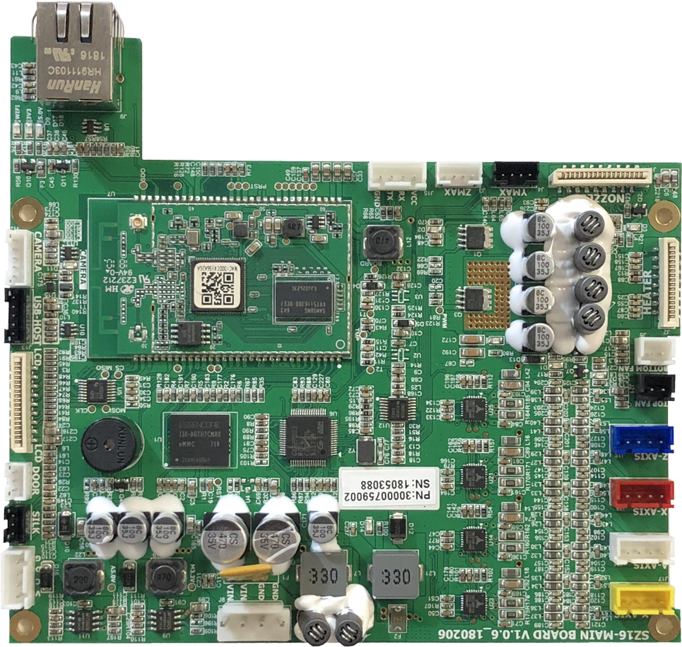 Printed Circuit Board Motherboard Component Layout PNG Image