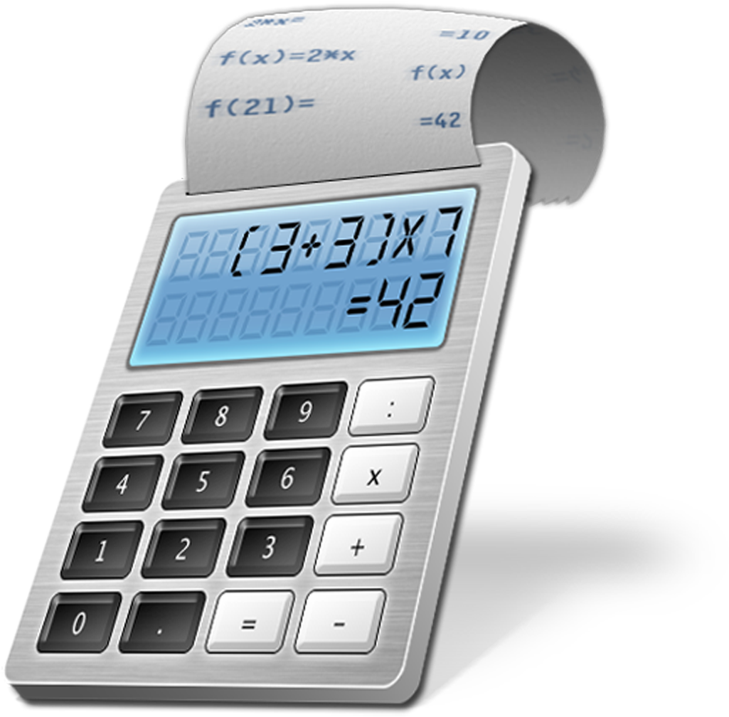 Printed Receipt Calculator Icon PNG Image