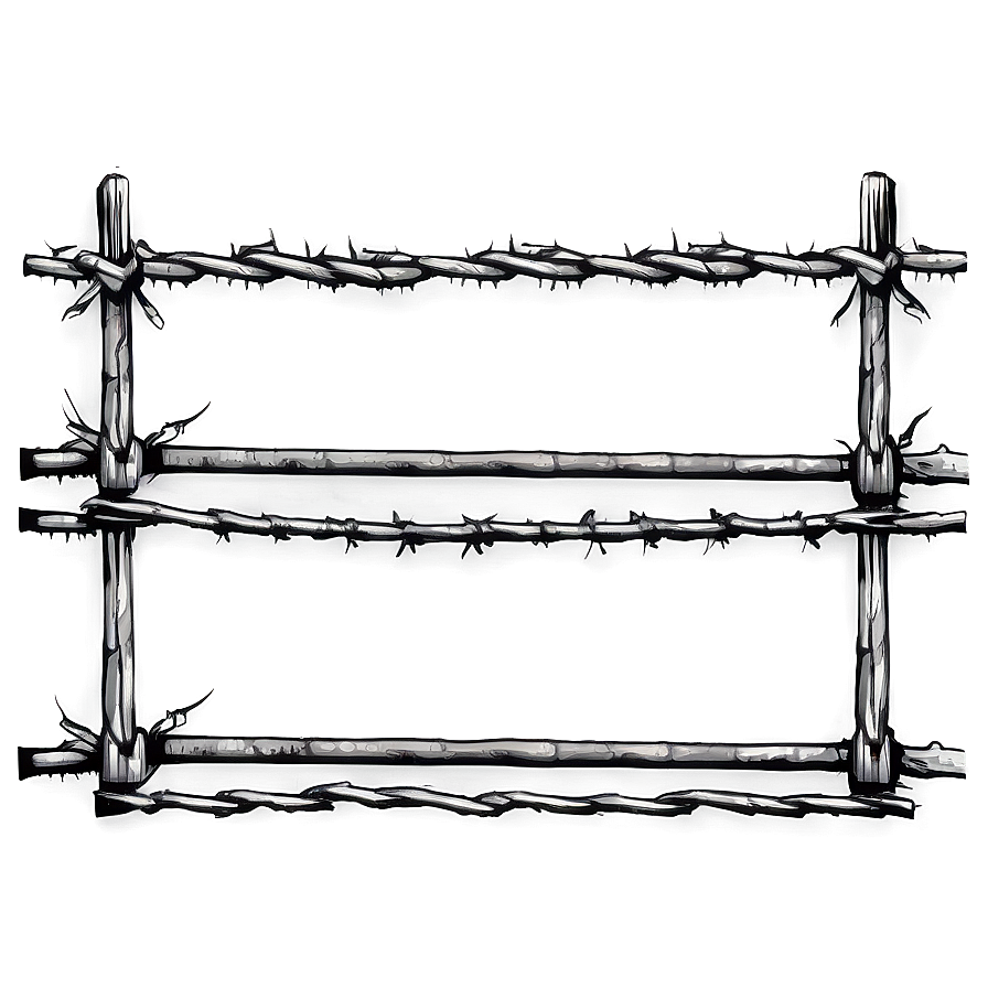 Prison Fence With Barbed Wire Png Aqb PNG Image