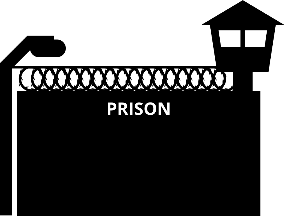 Prison Silhouette Graphic PNG Image