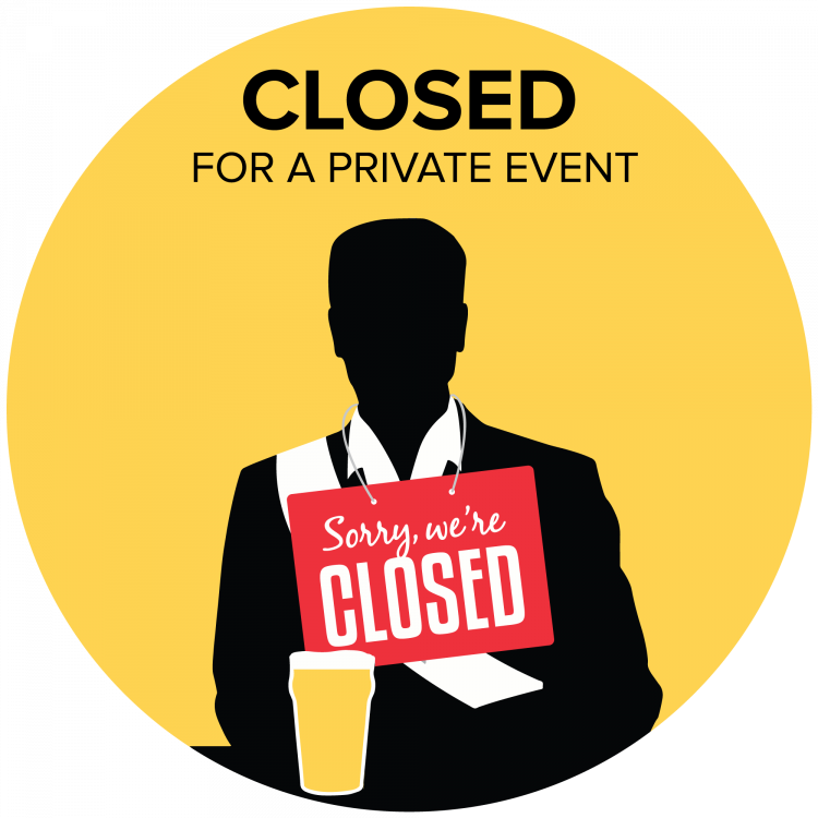 Private Event Closed Sign PNG Image