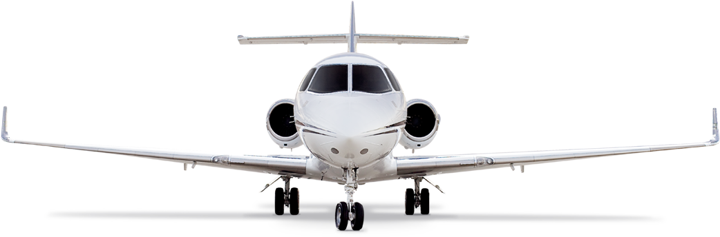 Private Jet Front View PNG Image