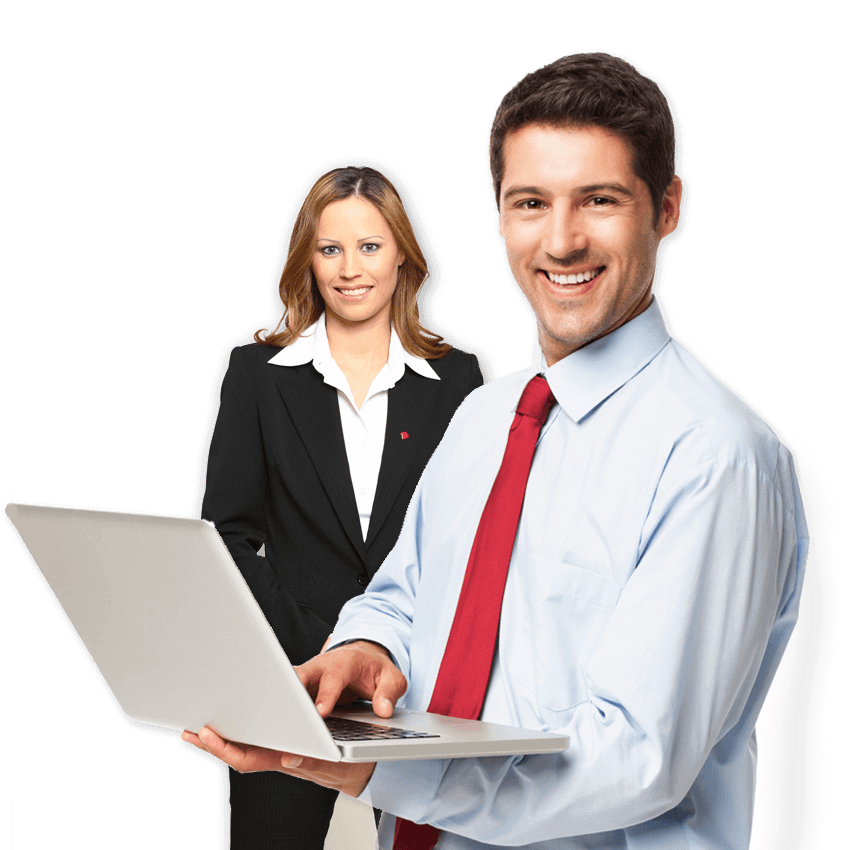 Professional Business Teamwith Laptop PNG Image