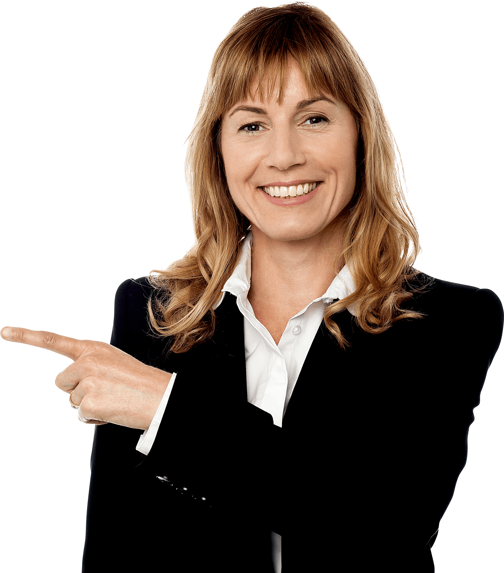 Professional Businesswoman Pointing PNG Image