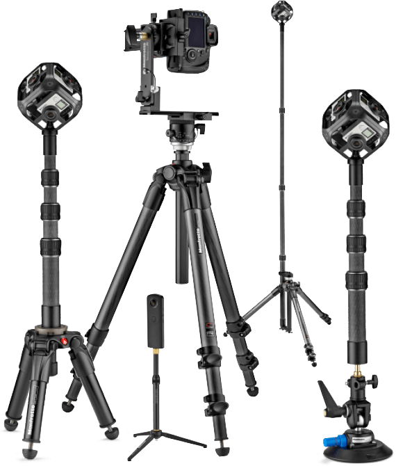 Professional Camera Tripods Variety PNG Image