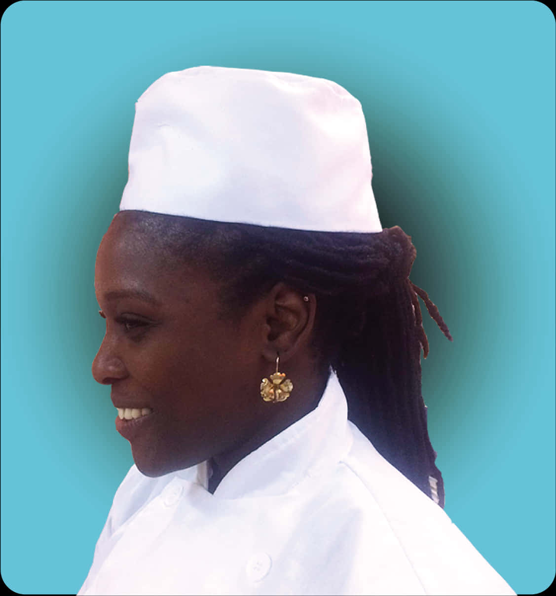 Professional Chefin Traditional Hat PNG Image