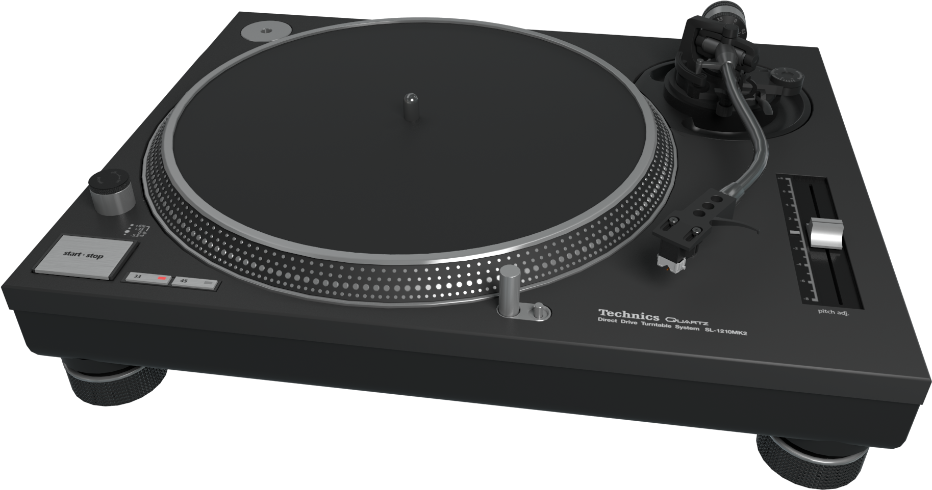 Professional D J Turntable Setup PNG Image