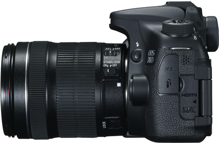 Professional D S L R Camera Side View PNG Image