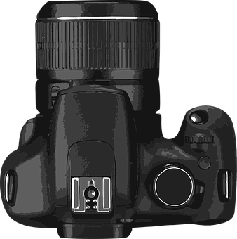 Professional D S L R Camera Top View PNG Image