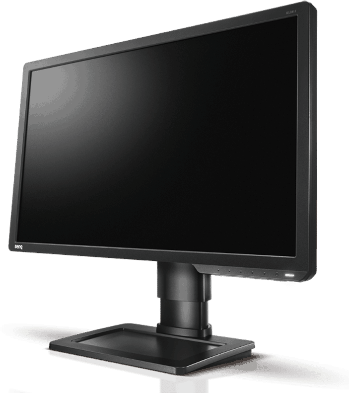 Professional Desktop Monitor Side View PNG Image