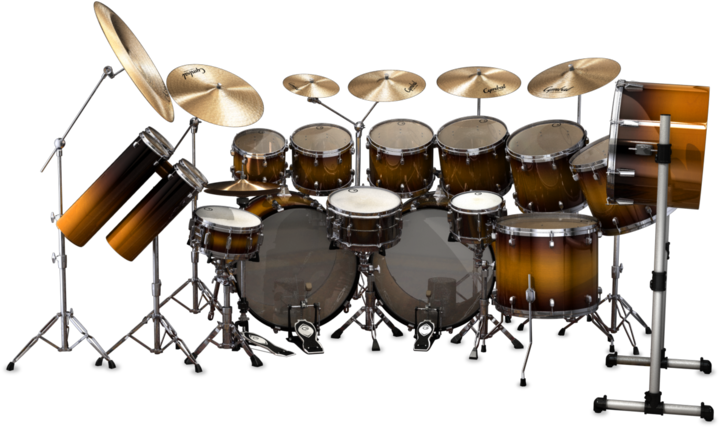 Professional Drum Set Setup PNG Image