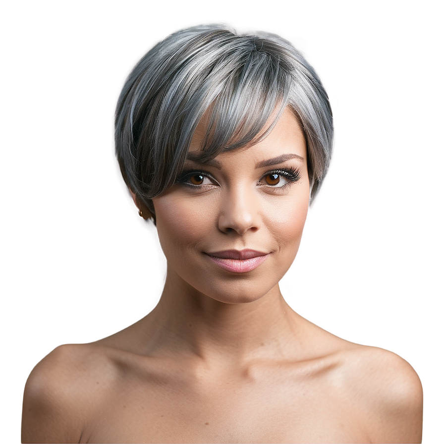 Professional Grey Hairstyles Png 06282024 PNG Image