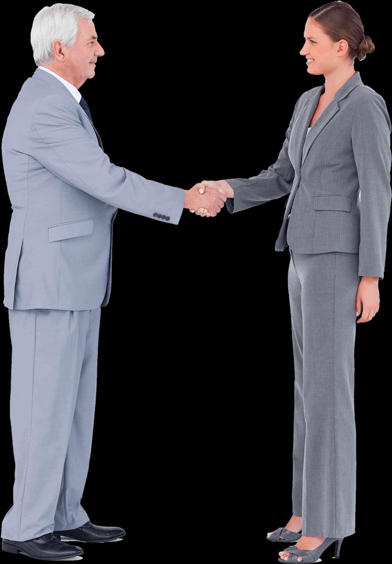 Professional Handshake Business Suits PNG Image