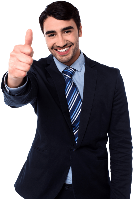 Professional Man Giving Thumbs Up PNG Image