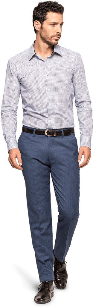 Professional Manin Blue Shirtand Trousers PNG Image