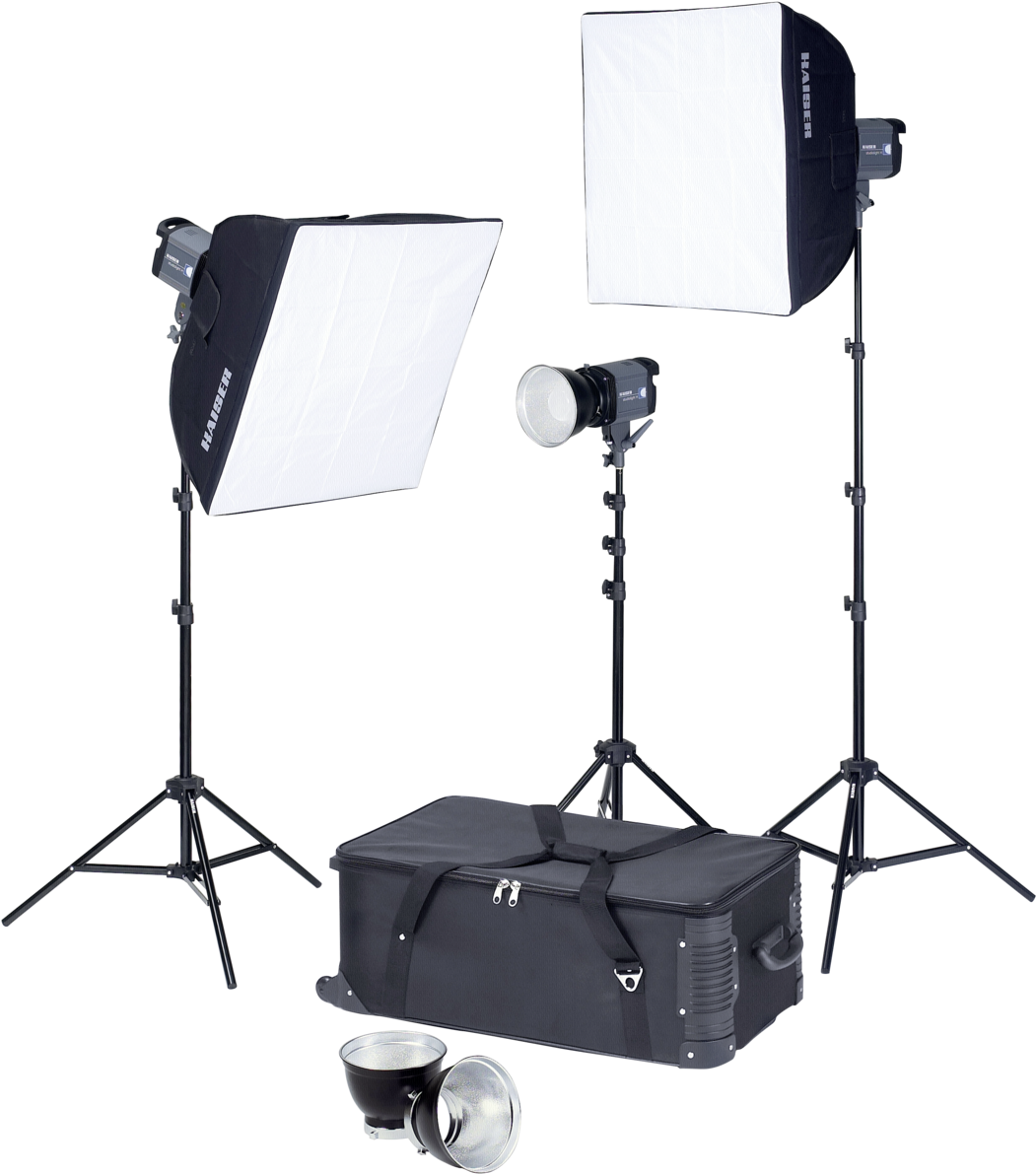 Professional Photography Lighting Equipment Setup PNG Image