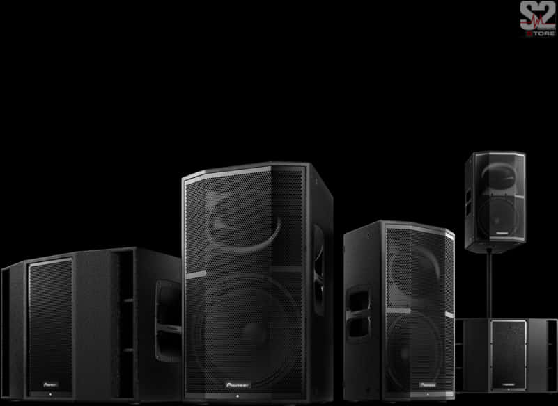 Professional Speaker Collection Display PNG Image