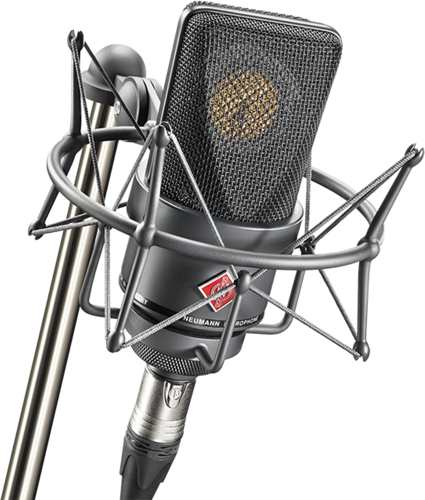 Professional Studio Microphoneon Stand PNG Image