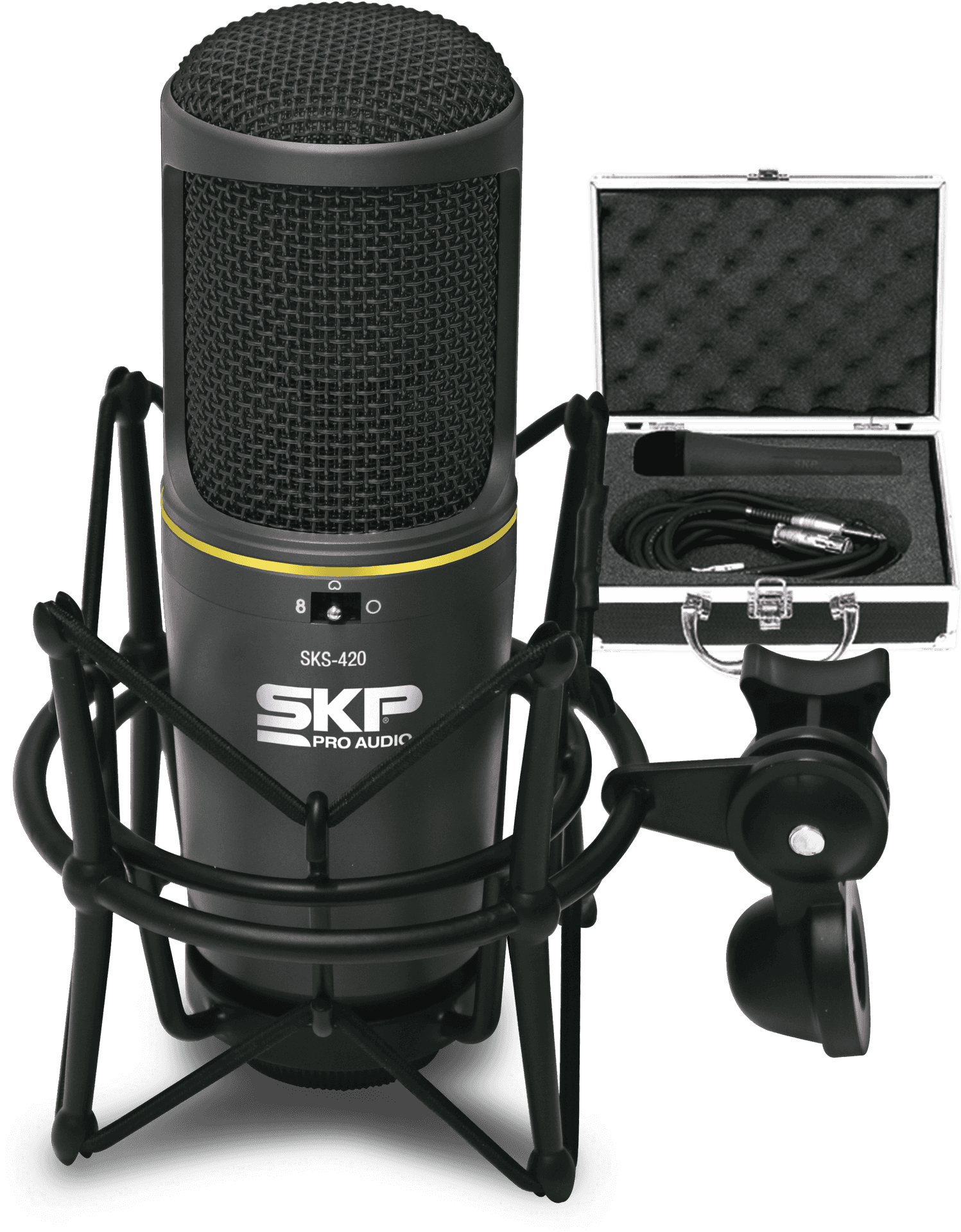 Professional Studio Microphonewith Case PNG Image