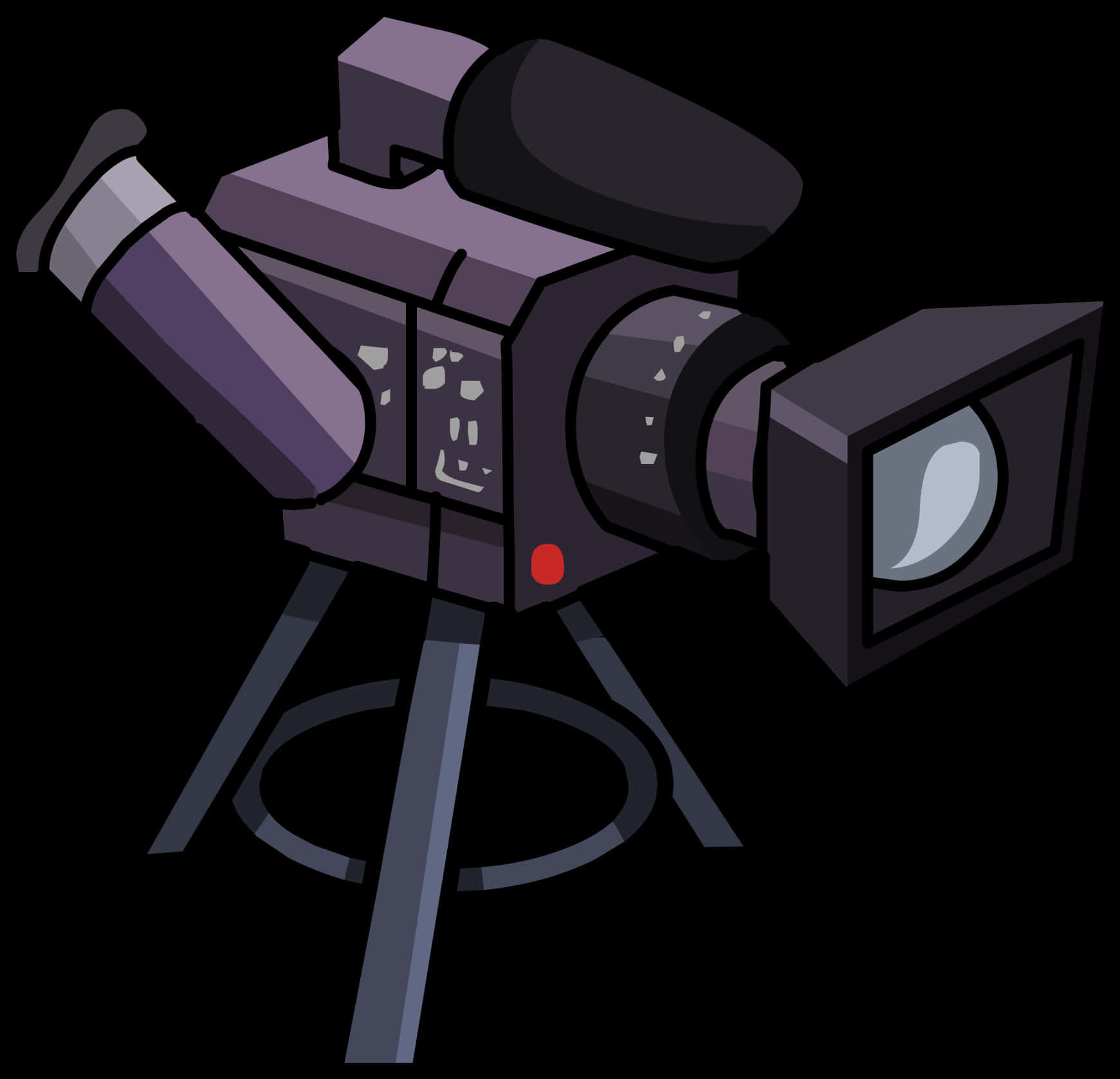 Professional Video Camera Illustration PNG Image