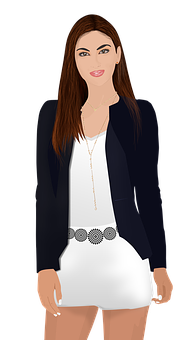 Professional Woman Vector Illustration PNG Image