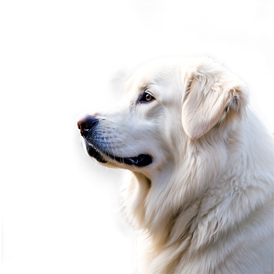 Profile Of A Great Pyrenees Png 12 PNG Image