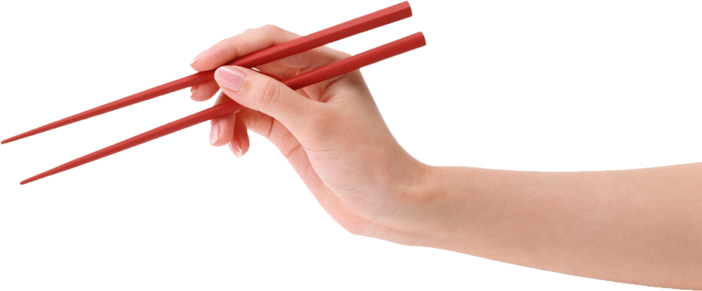 Proper Chopstick Hold Technique PNG Image