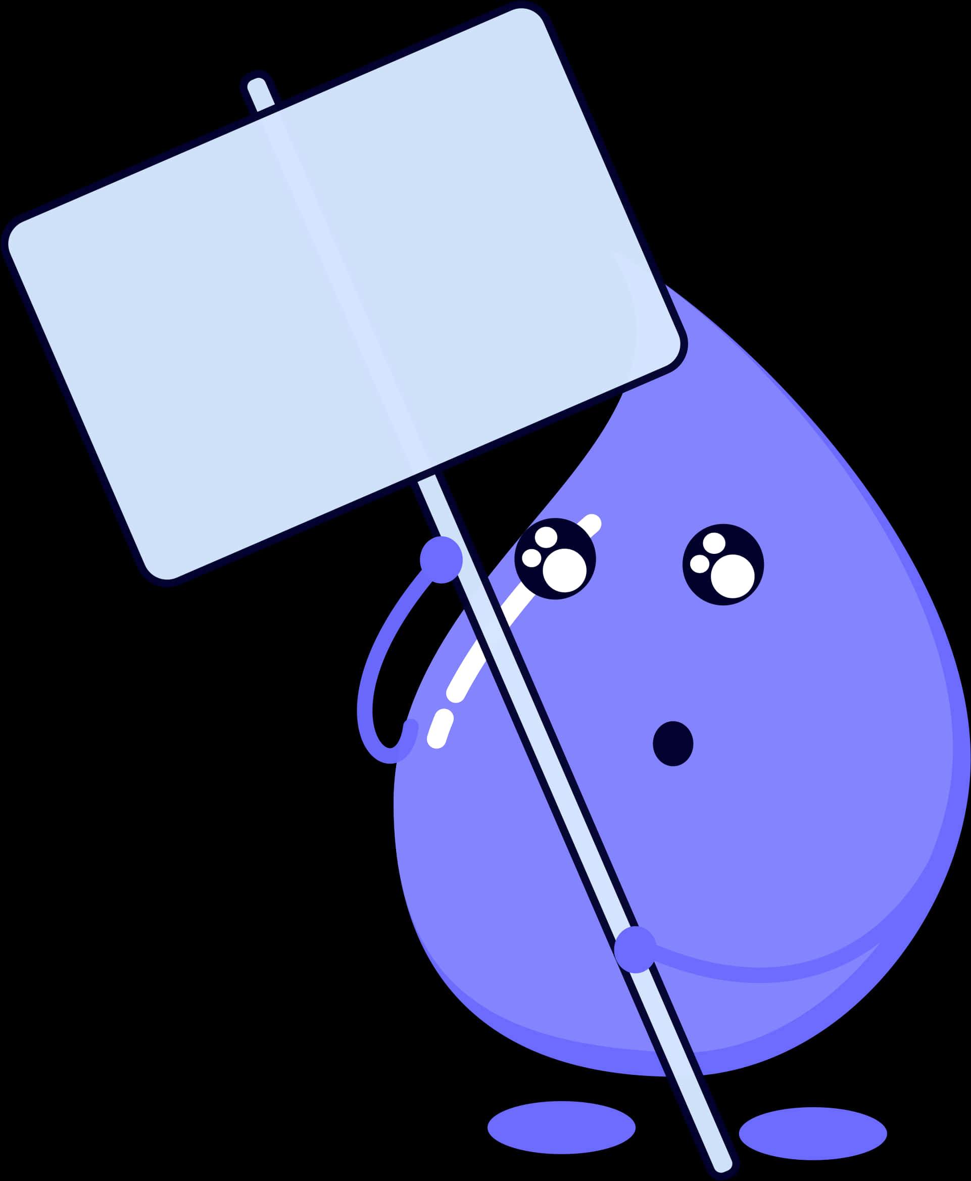 Protesting Water Drop Cartoon PNG Image