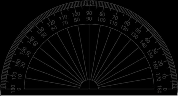 Protractor Scale Diagram PNG Image